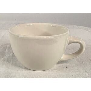 Vintage Unbranded Restaurant Ware 8 oz. Coffee Cup Off White Heavy 2 1/2" Tall